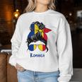 Romania Girls' Romania Woman Flag Sweatshirt Frauen Lustige Geschenke