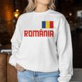 Romania Steagul Romaniei Bandiera Patriottica Rumena Women Sweatshirt Regalos divertidos