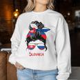 Slovakia Girls' Slovak Woman Flag Sweatshirt Frauen Lustige Geschenke