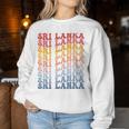 Sri Lanka Groovy Retro Sri Lanka Sweatshirt Frauen Lustige Geschenke