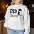 Westie Mom West Highland Terrier Property Of A Westie Sweatshirt Frauen Lustige Geschenke