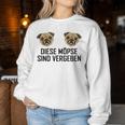 Women's Dieses Möpse Sindergeben Saying Relationship Sweatshirt Frauen Lustige Geschenke