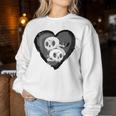 Youth Goth Kid Black Heart & Skulls Alternative Emo Boys Or Girls Women Sweatshirt Personalized Gifts