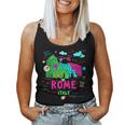 Abstracto Roma Italia Coliseo Ilustración Bosquejo Dibujo Camiseta sin mangas para mujer