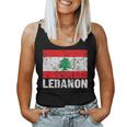 Bandiera Libanese Del Libano Distressed Uomini Donne Bambini Canotta da donna