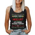 Christmas 9Th Grade Science Teacher Reindeer Ugly Sweater Women Tank Top