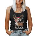 Christmas Cute Reindeer Red Nose Tank Top Frauen