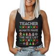 Christmas Teacher Nice List Ugly Christmas Sweater Women Tank Top