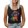 Cute Dachshund Wiener Wurst Dog Mama Papa Colourful Dachshund Tank Top Frauen