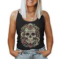 De Los Muertos Day Of The Dead Sugar Skull Halloween Women Women Tank Top