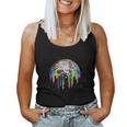 Discoball Rainbow Drip Melt Im Space Tank Top Frauen