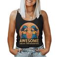 Donna Awesome Like Mytwin Daughters Fathers Day Padre Retro Con Collo A Canotta da donna