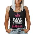 Donna Keep Calm Annuncio Gravidanza Madre Presto Diventa Mamma Con Collo A Canotta da donna
