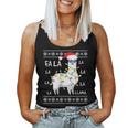 Fa La La Llama Christmas Tree Ugly Christmas Sweater Canotta da donna