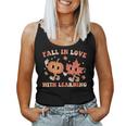 Fall In Love With Learning Fall Teacher Thanksgiving Retro Women Tank Top