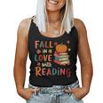 Fall In Love With Reading Autumn Thanksgiving Teacher Women Tank Top