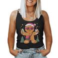 Gingerbread Man Cookie Santa Claus Hat Christmas Boys Girls Women Tank Top