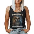 Guten Morgen Ganz Dünnes Eis Dog Coffee Tank Top Frauen