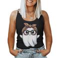 Halloween Ghost Glasses Boo Spooky Season Toddler Girl Women Tank Top