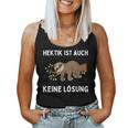 Hektik Ist Auch Keine Lösung Schlafendes Sloth Tank Top Frauen