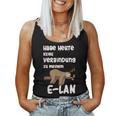 Ich Habe Heute Keine Connection Zu Meiner E-Lan Sloth I Have No Connection Tank Top Frauen