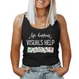 Life Happen Visuals Sped Help Special Education Teacher Aide Women Tank Top