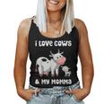 I Love Cows And My Momma Mamá Mamá Madre Madre Hijo Hija Camiseta sin mangas para mujer