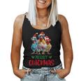 Merry Chickmas Ornament Lights Chicken Farmer Christmas Women Tank Top