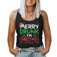 Merry Drunk I'm Christmas Santa Joke Xmas Drinking Women Tank Top