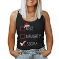Nice Naughty Sigma List Santa Claus Sarcastic Women Tank Top
