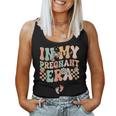 In My Pregnant Era Groovy Pregnancy Reveal Women Tank Top