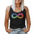 Rainbow Infinity Simbolo Autismo Awareness Neurodiversity Canotta da donna