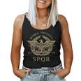 Roma Invicta Spqr Roman Eagle Distressed Tank Top Frauen