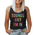 Sembra Gay I'm In Rainbow Gay Pride Lgbtq Quote Meme Canotta da donna