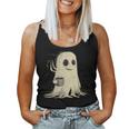 Spooky Ghost Costume Coffee Halloween Costume Women Tank Top