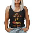 Thanksgiving Pregnancy Announcement Thankful Mom Family Women Tank Top