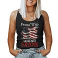 Union Member Wife American Flag Crane Operator Women Tank Top
