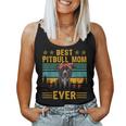 Vintage Retro Best Pit Bull Mom Ever Dog Lover Día De La Madre Camiseta sin mangas para mujer