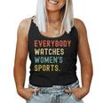 Vintage Retro Sport Lover Todos Relojes Deportes Camiseta sin mangas para mujer