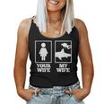 My Wife Diving Shark Ocean Freediving Sea Apnea Dive Women Tank Top