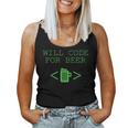 Will Code For Beer Programming Beer Lover Camiseta sin mangas para mujer
