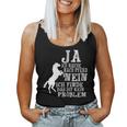 Women's Ja Ich Rieche Nach Pferde Horse Sayings Horse Girl Tank Top Frauen