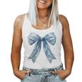 Baby Blue Bow Cute Coquette Y2k Clean Girl Aesthetic Women Women Tank Top