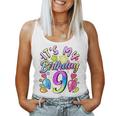 Bambino Ragazze È Il Mio Compleanno 9 Anni 9 ° Compleanno Canotta da donna