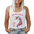 Children's 7 Birthday Girl Ich Bin Schon 7 Jahre Alt Unicorn Tank Top Frauen