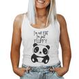 Con Texto En Inglés Im Not Fat Im Just Fluffy Panda Hombre Camiseta sin mangas para mujer