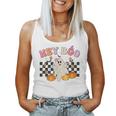 Cute Ghost Hey Boo Halloween Girl Fall Pumpkin Women Tank Top