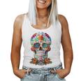 Floral Sugar Skull Day Of Dead Dia De Los Muertos Men Women Tank Top
