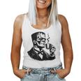 Frankenstein Coffee Drinker Horror And Caffeine Lovers Gray Tank Top Frauen