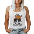 Granny Messy Bun Spooky Pumpkin Grandma Halloween Costume Women Tank Top